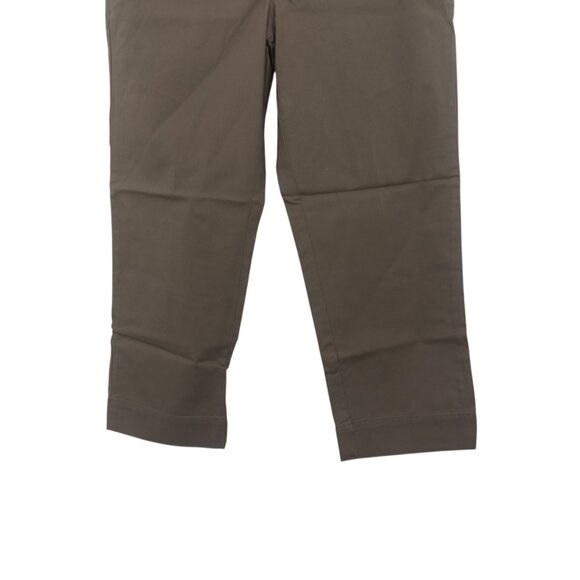 Ann Taylor Loft Womens Sz 8 Original Dark Olive Career Capri Pants Straight Leg - Picture 9 of 10